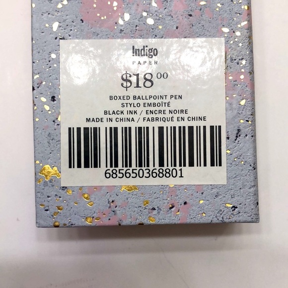 New In Box Indigo Gold Glitter Pen - Picture 4 of 4